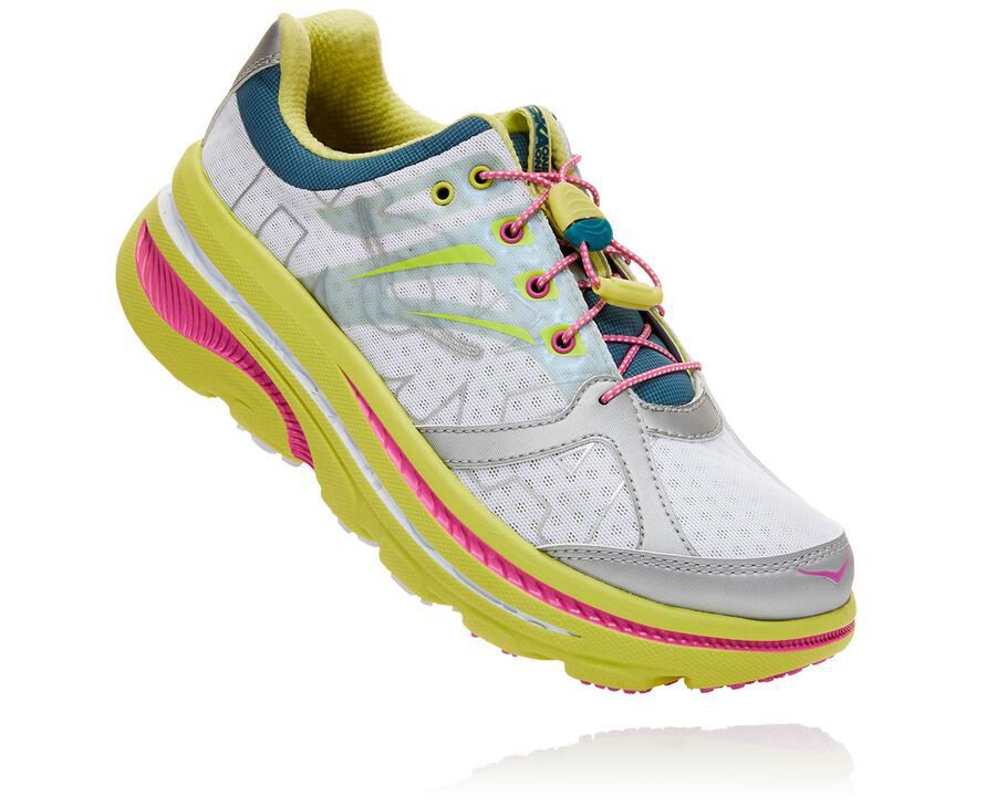 Hoka Ov X Bondi B - Women's Running Shoes - White - UK 156LZFXVU